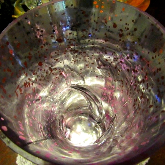 💗Sensational Vintage Art Deco Nouveau Style Tulip Pink & Silver Iridescent Vase - Picture 6 of 16